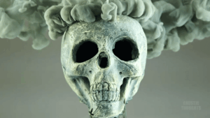 Skull Bathed in smoke by Engin Akyurt